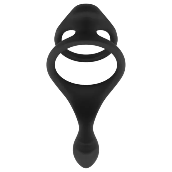 Easytoys - penio ir sėklidžių žiedas - tamprus - juodas
