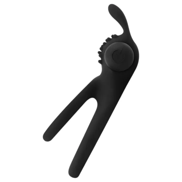 Easytoys Share Ring - vibruojantis penio ir sėklidžių žiedas - juodas
