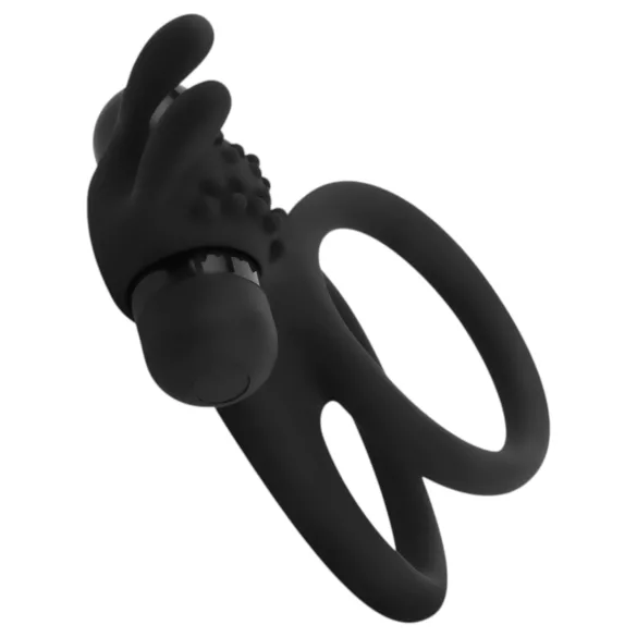 Easytoys Share Ring - vibruojantis penio ir sėklidžių žiedas - juodas