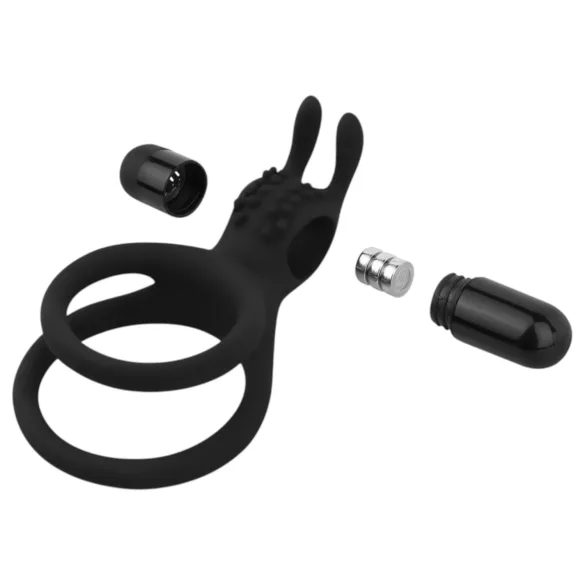 Easytoys Share Ring - vibruojantis penio ir sėklidžių žiedas - juodas