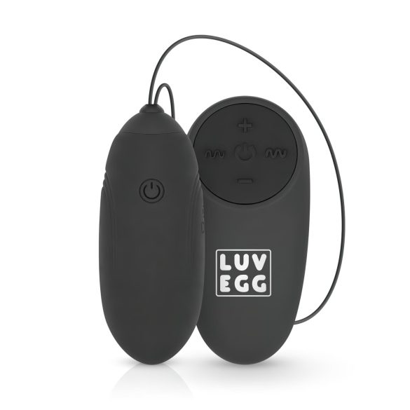 LUV EGG - įkraunamas radijo bangų vibruojantis kiaušinis (juodas)