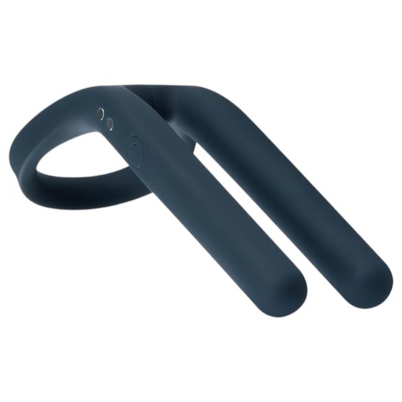 Boners - vibruojantis penio ir sėklidžių žiedas - mėlynas, įkraunamas