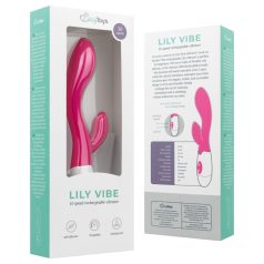   Easytoys Lily 2.0 - vibratorius su klitorio atšaka - įkraunamas - rožinis