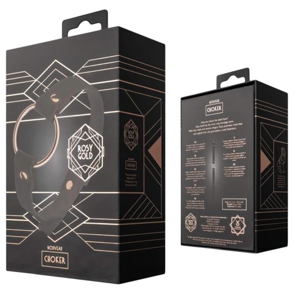 Rosy Gold - kaklo dirželis - juoda/rožinio aukso
