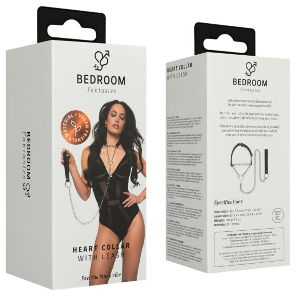 Bedroom Fantasies - kaklo antkaklis su pavadėliu - juodas