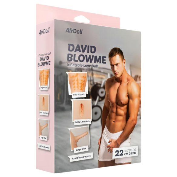 Pripučiama guminė lėlė David Blowme (natūrali)