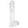 EasyToys - dildo su sėklidėmis - 13,5 cm - permatomas