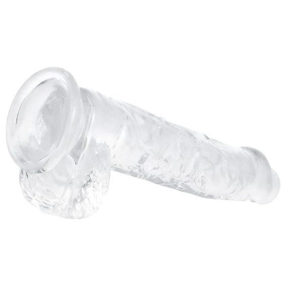 EasyToys - dildo su sėklidėmis - 13,5 cm - permatomas