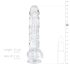 EasyToys - dildo su sėklidėmis - 13,5 cm - permatomas