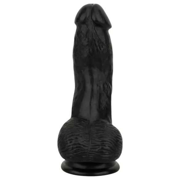 Easytoys - realistiškas dildo su sėklidėmis - 12 cm - juodas