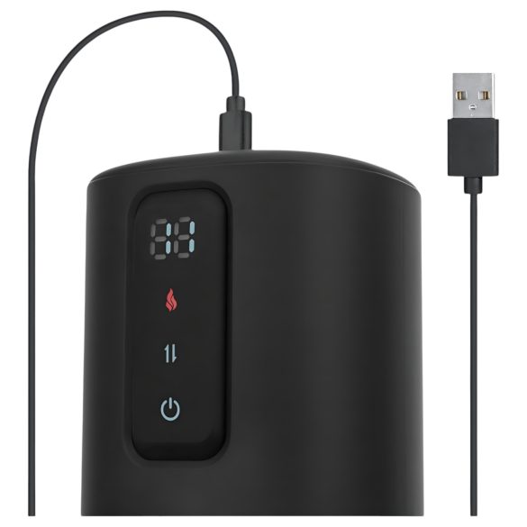 CRUIZR CX11 - šildantis masturbatorius - stipriai apgaubiantis - juodas