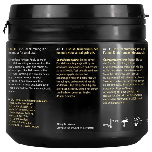 BUTTR - fisting gelis - anestetinis - 500 ml