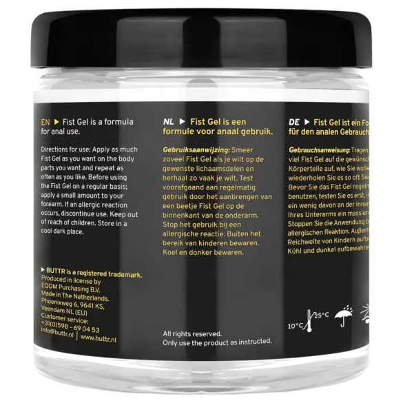 BUTTR - fisting gelis - neslystantis - 500ml
