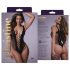 Christine - giliai iškirpta tinklinė glaustinukė - (juoda) - XS-XL