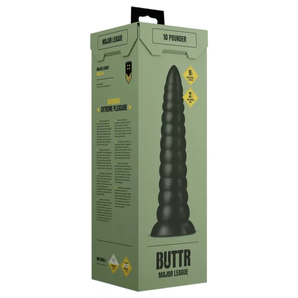 BUTTR Caterpiller - milžiniškas analinis kaištis (juodas) - 29 cm