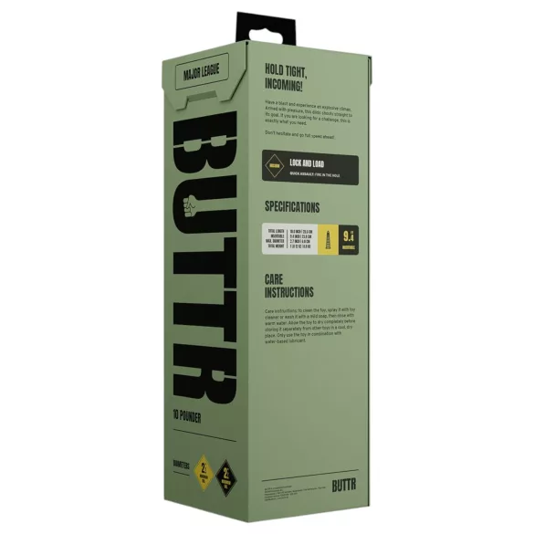 BUTTR Caterpiller - milžiniškas analinis kaištis (juodas) - 29 cm