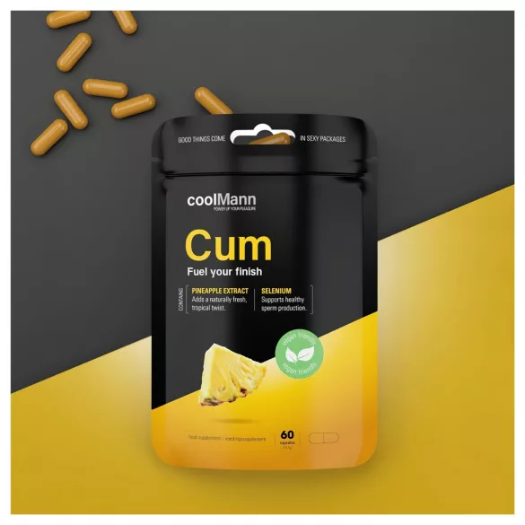 CoolMann Cum - maisto papildas vyrams su ananasu (60 kapsulių)
