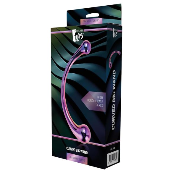 Dreamtoys - stiklinis dildo masažuoklis - violetinis