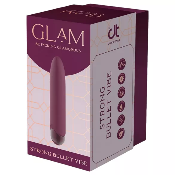 Glam - mini vibratorius - vandeniui atsparus, įkraunamas - violetinis