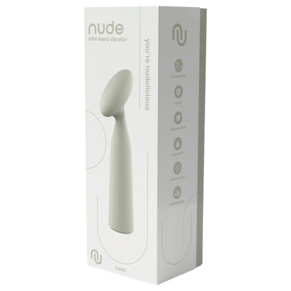 Nude Luna - mini wand vibratorius - įkraunamas - pilkas