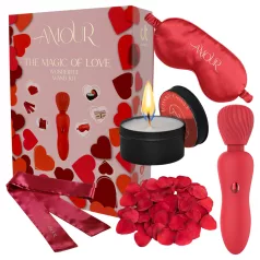  Dreamtoys Amour - lazdelės tipo vibratoriaus rinkinys (raudonas)