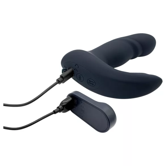 Dreamtoys Pulz - stumiantis analinis vibratorius su nuotolinio valdymo pulteliu (mėlynas)