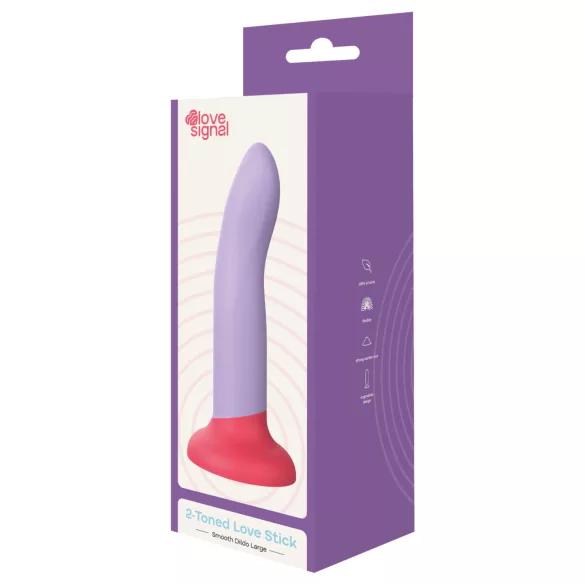 Dreamtoys Love Signal - dviejų spalvų silikoninis didelis dildo (violetinis)
