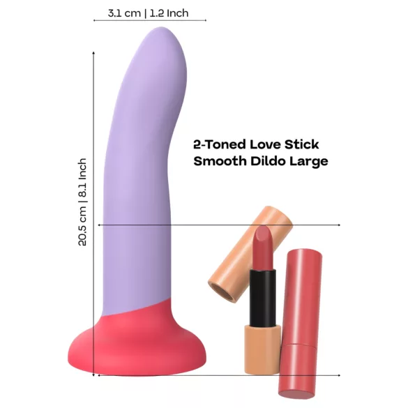 Dreamtoys Love Signal - dviejų spalvų silikoninis didelis dildo (violetinis)