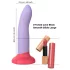 Dreamtoys Love Signal - dviejų spalvų silikoninis didelis dildo (violetinis)