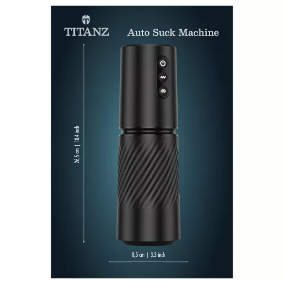 Titanz Auto Suck - automatinis masturbatorius (juodas)