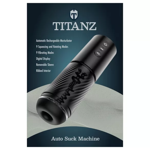 Titanz Auto Suck - automatinis masturbatorius (juodas)