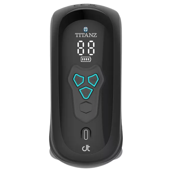Titanz Auto Squeeze - automatinis masturbatorius (juodas)
