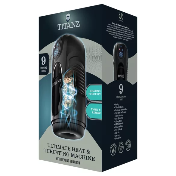 „Titanz Ultimate Heat & Thrusting“ - automatinis masturbatorius (juodas)