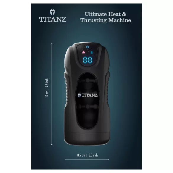 „Titanz Ultimate Heat & Thrusting“ - automatinis masturbatorius (juodas)