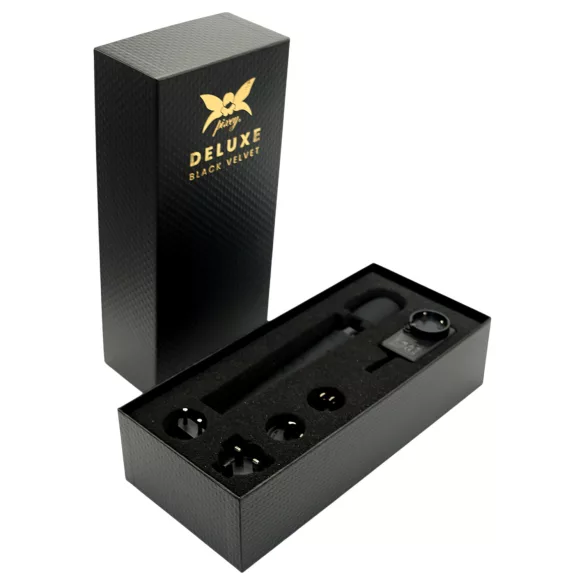 Pixey Deluxe Black Velvet - lazdelės tipo vibratorius M (juodas)