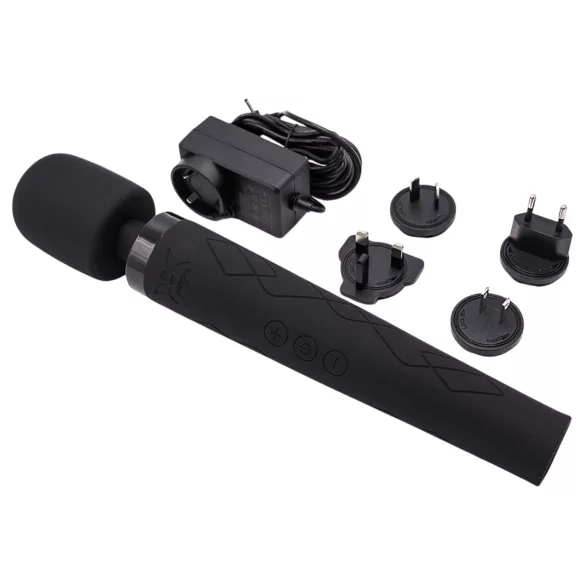 Pixey Deluxe Black Velvet - lazdelės tipo vibratorius M (juodas)