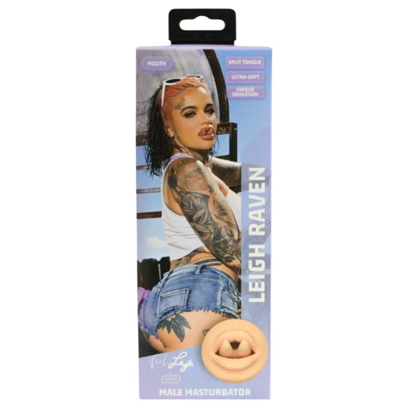 Kiiroo Feel Leigh Raven - dirbtinė burna su įpjautu liežuviu (natūralios spalvos)