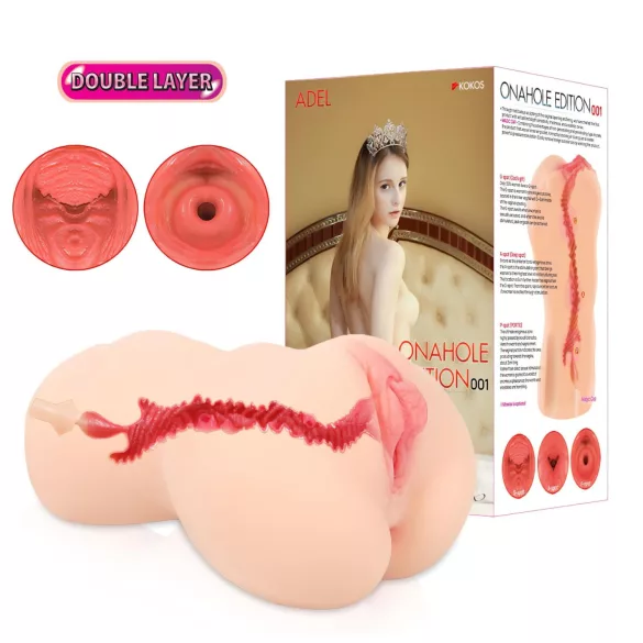 Kokos Onahole 001 XL - tikroviška dirbtinė vagina masturbatorius (kūno spalvos)