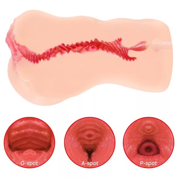 Kokos Onahole 001 XL - tikroviška dirbtinė vagina masturbatorius (kūno spalvos)