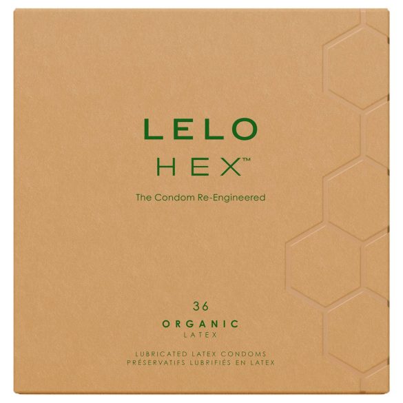 LELO Hex Organic - prezervatyvai - natūralus lateksas - 36 vnt