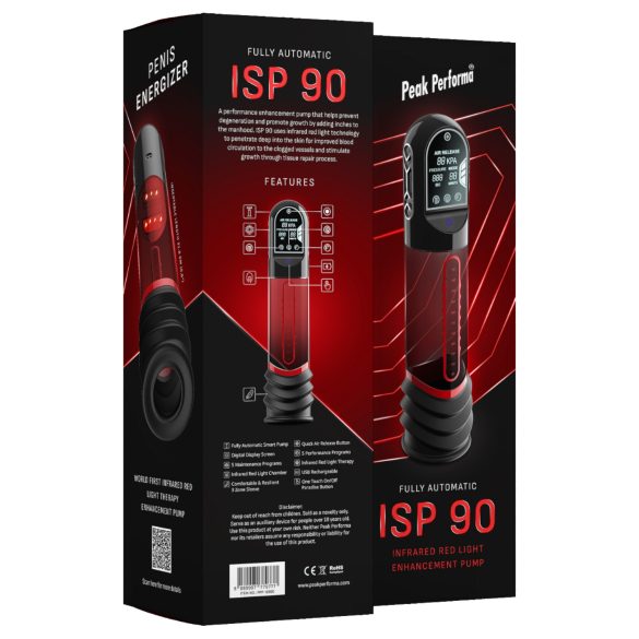 Peak Performa - automatinė penio pompa - permatoma - infraraudonieji ledai