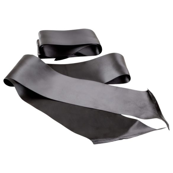S&M - šilkinis bondage šalikėlių rinkinys - juodos spalvos, 2 dalių