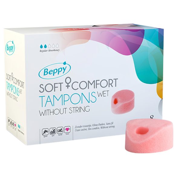 Beppy - menstruacinis tamponas - drėgnas - 8 vnt