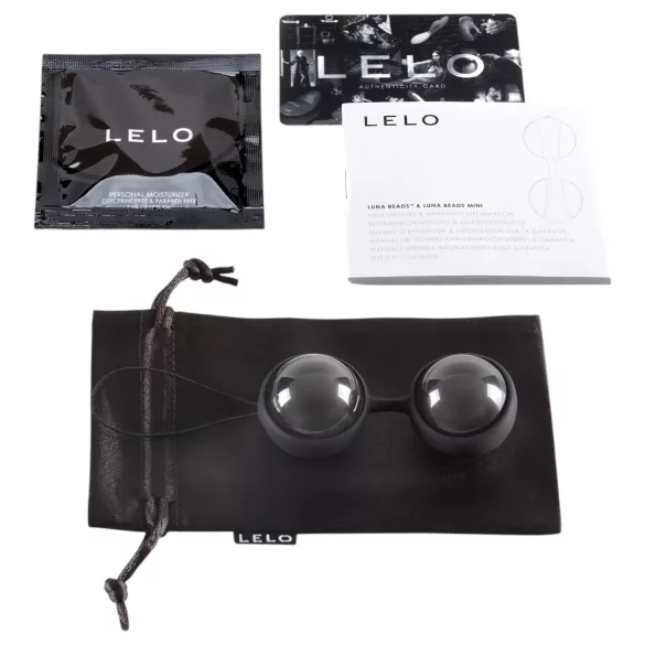 LELO Luna Noir - kintamų dydžių geišos kamuoliukas - juodas