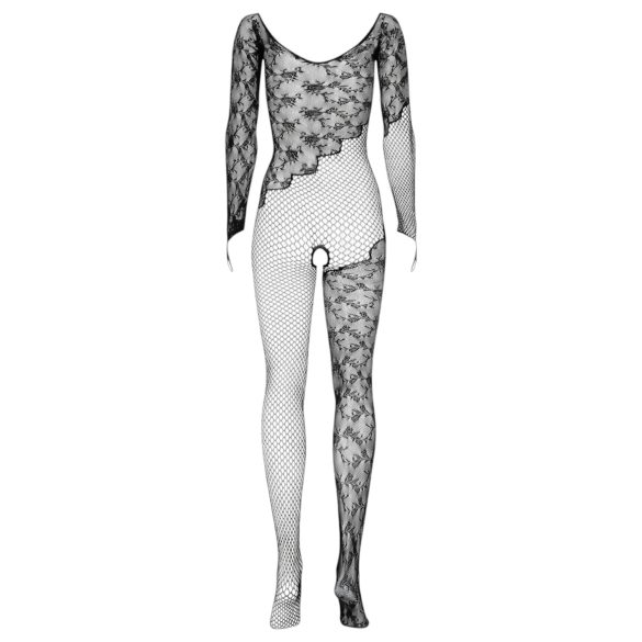 Obsessive F210 - rožių ilgarankovė tinklinė apranga - juoda (S-L)