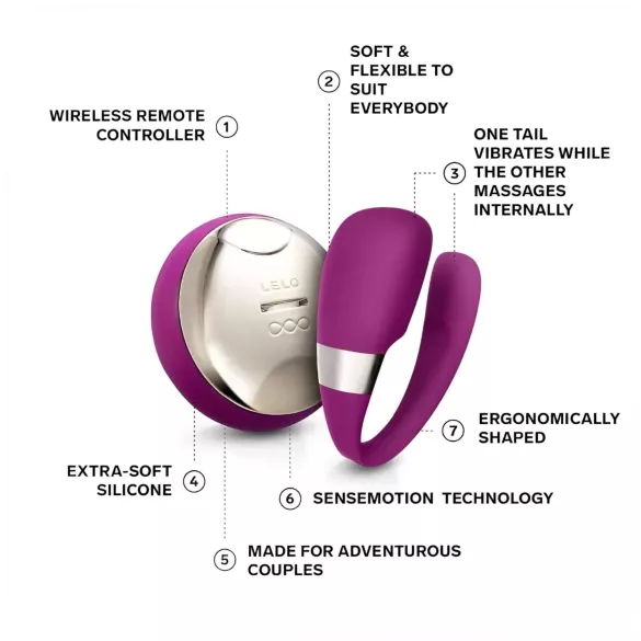 LELO Tiani 3 - porų vibratorius - silikonas - violetinis