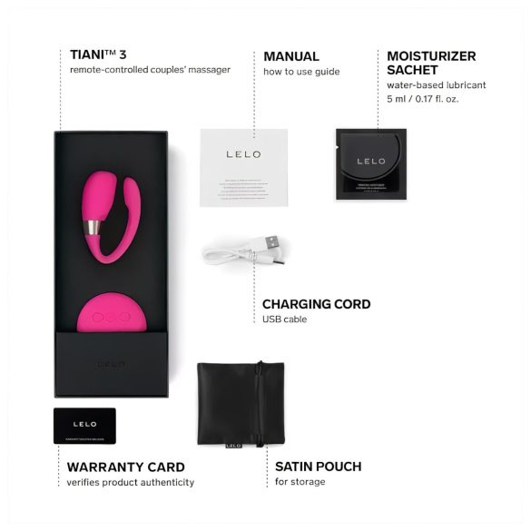 LELO Tiani 3 - porų vibratorius - silikonas - rožinis