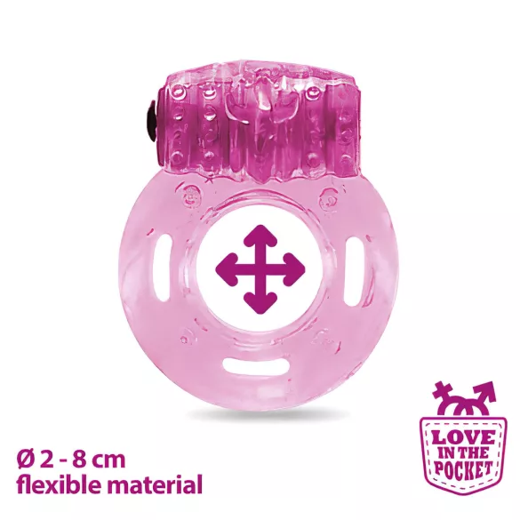 Love in the Pocket - vibracinis penio žiedas - rožinis