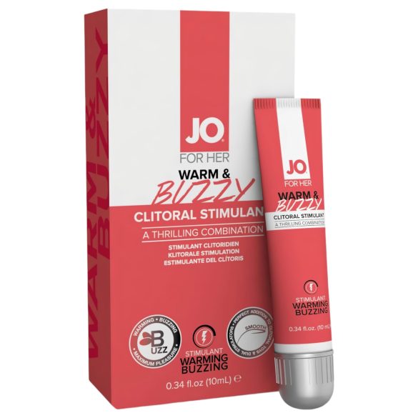 JO WARM & BUZZY - klitorio stimuliavimo gelis moterims (10ml)