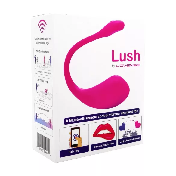 Lovense Lush 2 - nešiojamas programėle valdomas vibruojantis kiaušinėlis (rožinis)